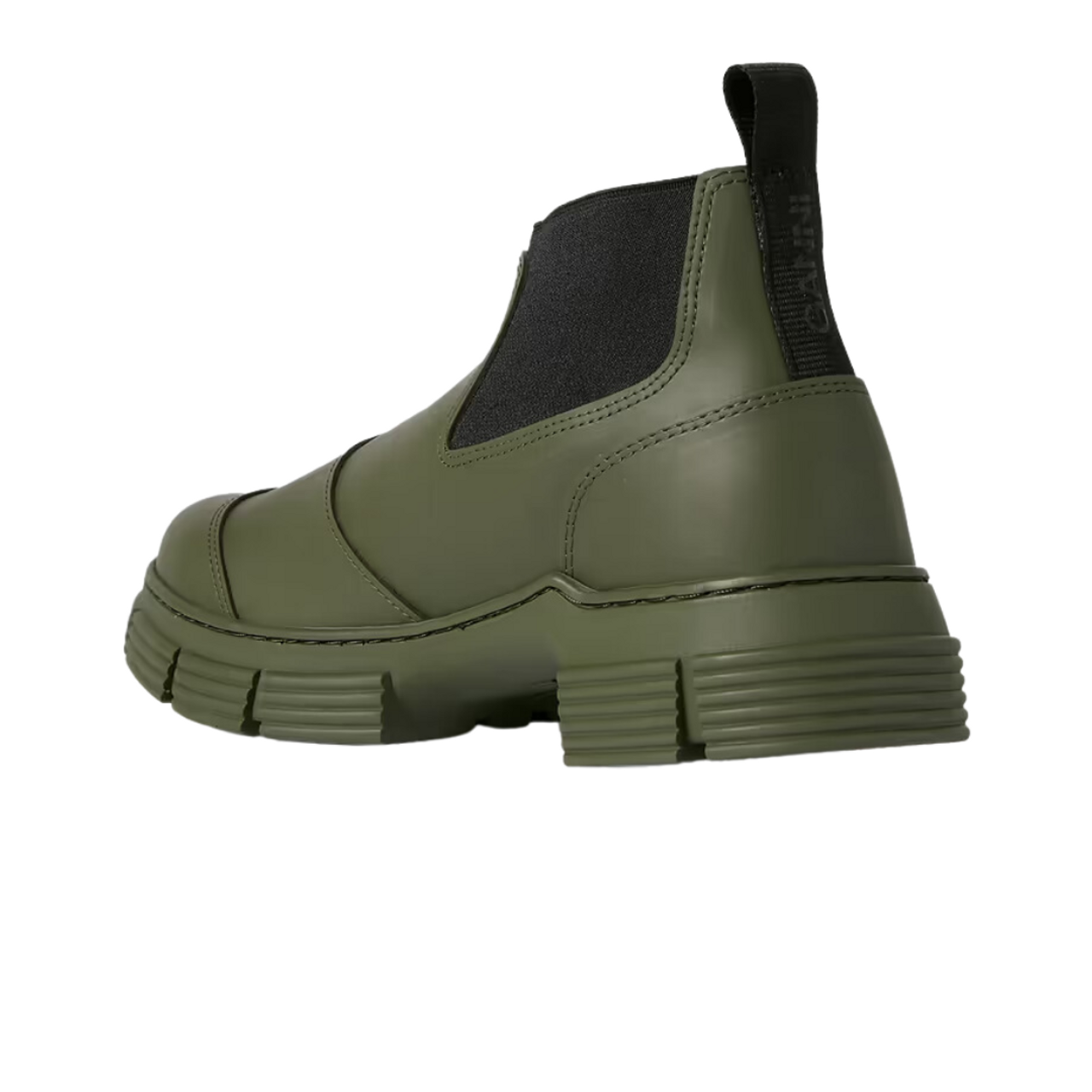 Ganni Recycled Rubber Crop City Boot in Kalamata